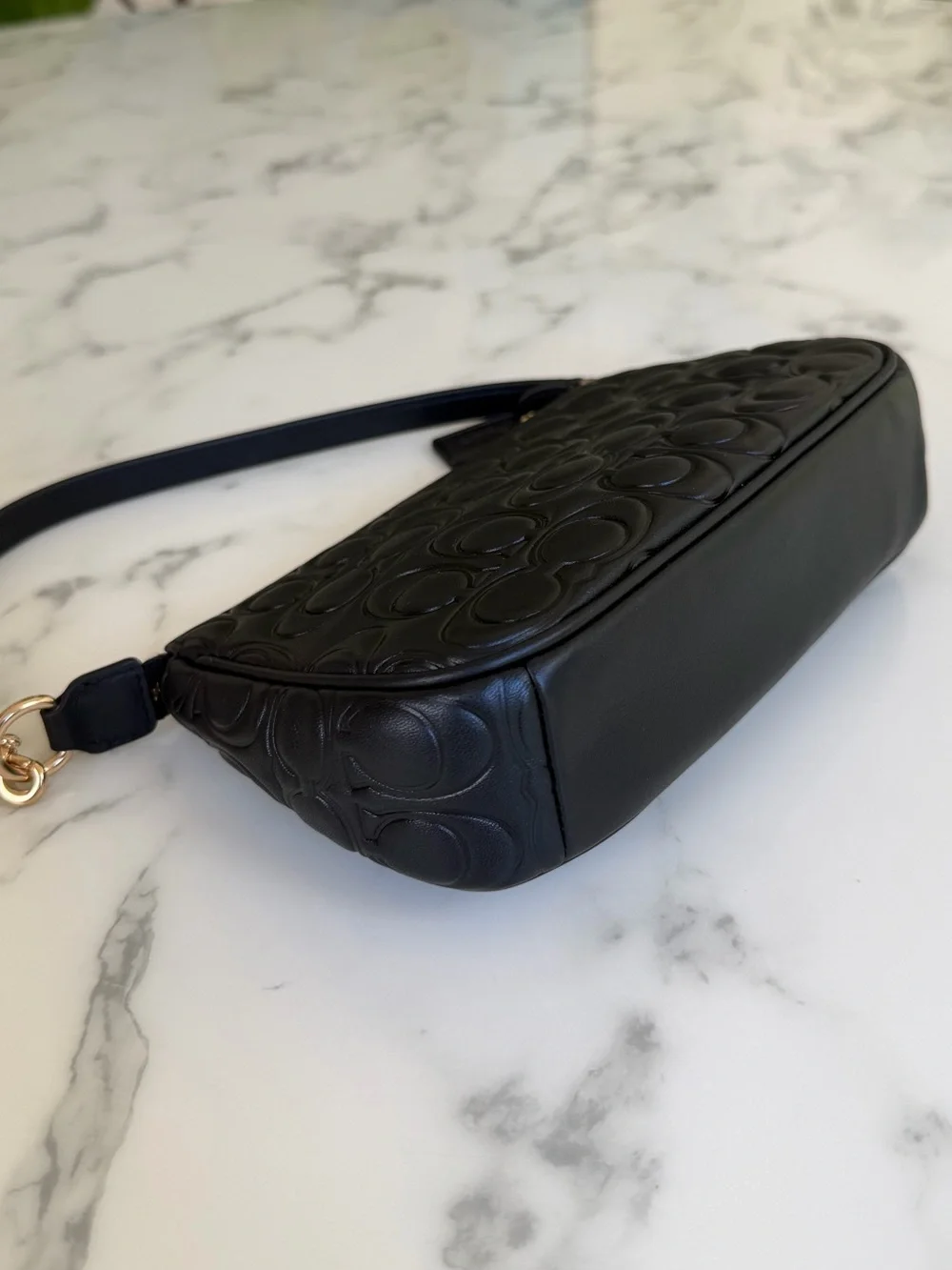 Coach Nolita 19 In Signature Leather CZ456 Black Mini Shoulder Bag Wristlet
